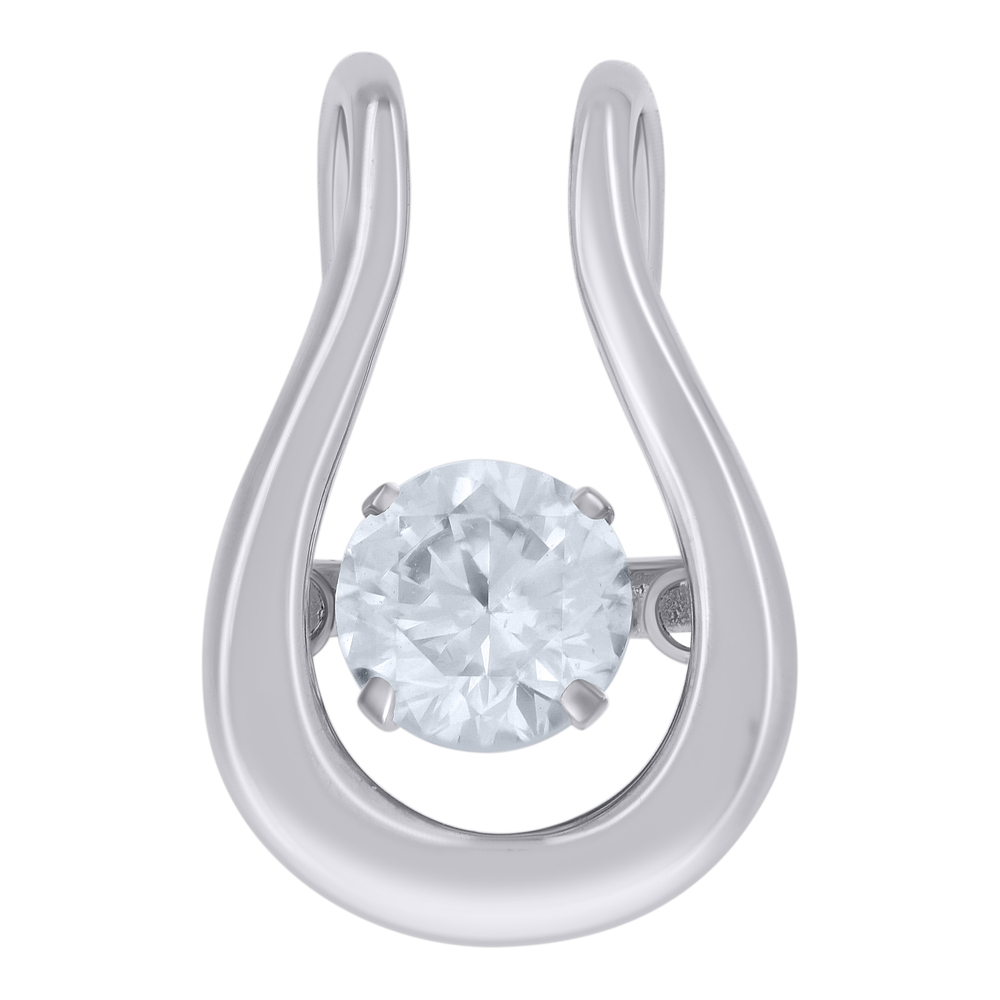 925 Sterling Silver Womens Cubic Zirconia Fashion Charm Pendant